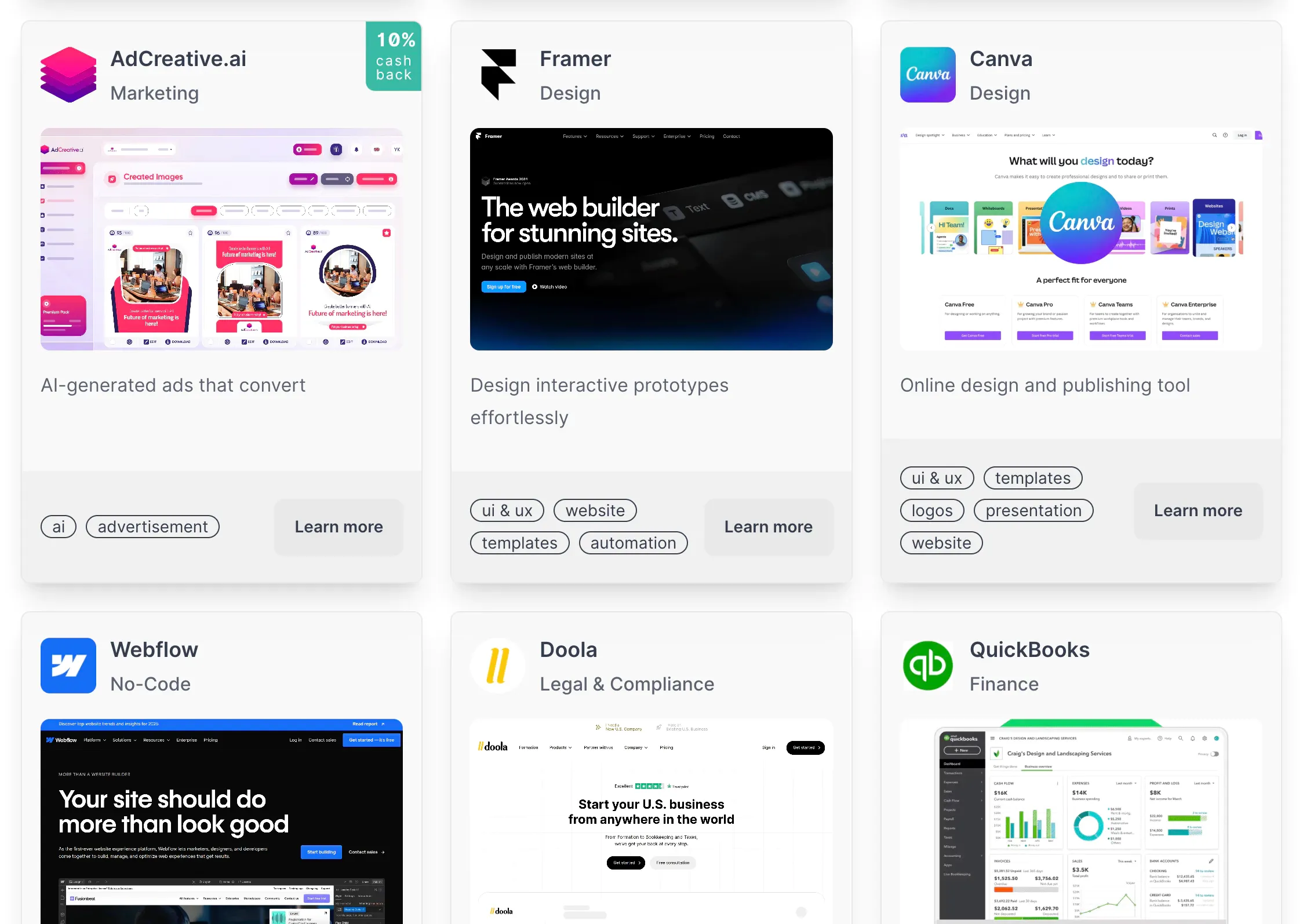 Rewarding Tools /browse page screenshot